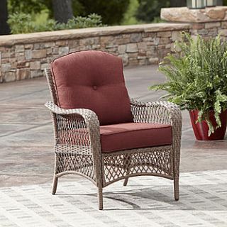 Grand Harbor Jamestown Chat Chair  Wine   Outdoor Living   Patio