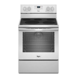 Whirlpool 6.4 cu. ft. Electric Range with Self Cleaning Convection Oven in White WFE540H0EW