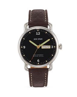 Jack Spade Buckner Black and Chocolate Watch, 42mm