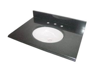 Pegasus 31684 31 Inch Granite Vanity Top with White Bowl and 8 Inch Spread