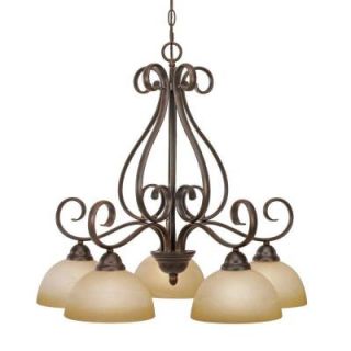 Myers Collection 5 Light Peppercorn Chandelier 567D5MPPC