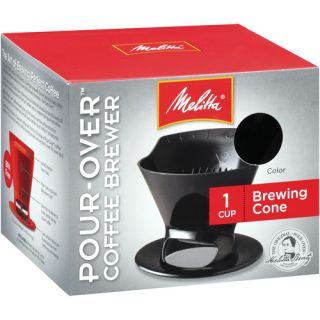 Melitta Pour Over 1 Cup Brew Cone, Black