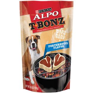 Purina T Bonz Porterhouse Flavor Steak Shaped Dog Treats 4.5 OZ STAND