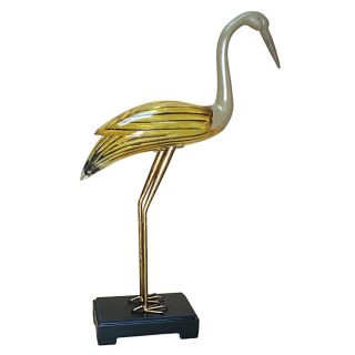 Golden Egret Head Up Statue by Design Toscano