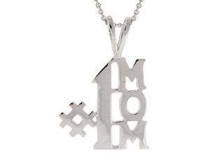 Sterling Silver 'Number One Mom' Pendant