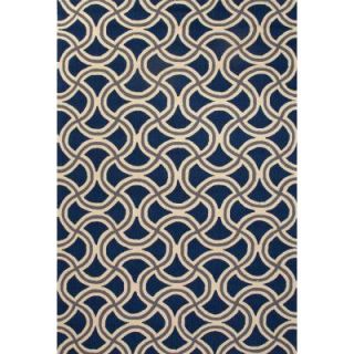 Home Decorators Collection Hand Made Insign Blue 7 ft. 6 in. x 9 ft. 6 in. Geometric Area Rug RUG115049
