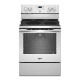 Whirlpool Smooth Surface Freestanding 5 Element 6.4 cu ft Self Cleaning Convection Electric Range (White) (Common: 30 in; Actual: 29.87 in)