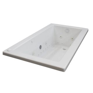 Endurance Peregrine 66 in L x 32 in W x 23 in H White Acrylic Rectangular Drop in Whirlpool Tub and Air Bath