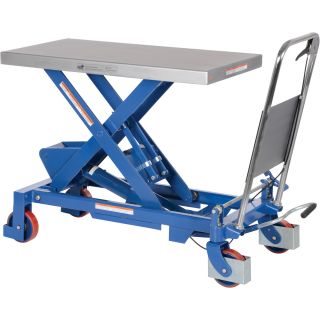 Vestil Hydraulic Elevating Scissor Cart with Manual Power  Hydraulic Lift Tables   Carts