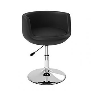 CorLiving Abrosia Barrel Chair in Black Leatherette   Home   Furniture