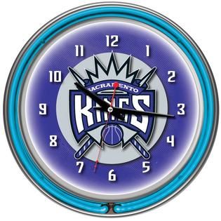 NBA Sacramento Kings Double Ring Neon Clock   Fitness & Sports