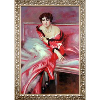 Tori Home Portrait Of Madame Juillard in Red 1912 by Giovanni Boldini