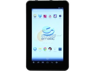 Refurbished: Ematic EGQ307YW ARM Quad Core Processor 1 GB Memory 8 GB 7.0" Touchscreen Tablet PC Android 4.2 (Jelly Bean)