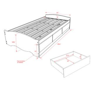 Monterey Storage Platform Bed by Prepac