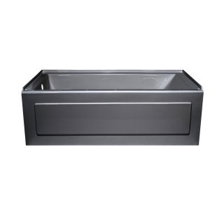Style Selections Silver Metallic Acrylic Rectangular Alcove Bathtub with Left Hand Drain (Common: 32 in x 60 in; Actual: 19 in x 32 in x 59.875 in)