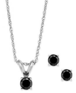 Black Diamond Jewelry Set in 10k White Gold (1/5 ct. t.w.)   Jewelry