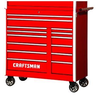Craftsman 42 14 Drawer PRO Cabinet with integrated Latch system Red