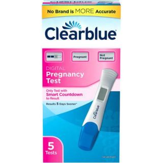Clearblue Digital Pregnancy Test with Smart Countdown, 5 count