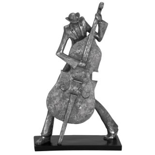 Mardi Gras Pewter 19 inch Jazz Cello Musician Figurine