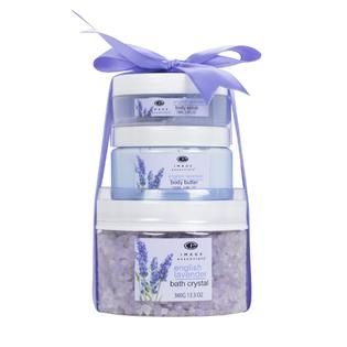 Image Essentials Plastic Jar Bath & Body 3pc Gift Set   Lavender