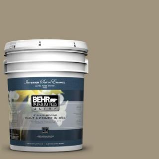 BEHR Premium Plus Ultra 5 gal. #760D 5 Shortgrass Prairie Satin Enamel Interior Paint 775405