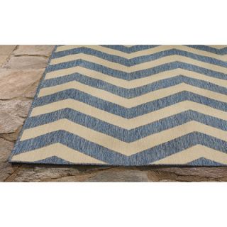 nuLOOM Villa Outdoor Blue Chevron Rug