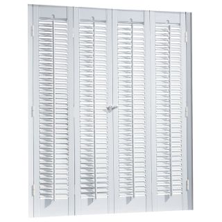 allen + roth 29 in to 31 in W x 32 in L Colonial White Faux Wood Interior Shutter