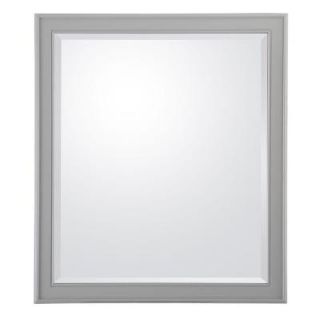 Home Decorators Collection Gazette 28 in. W x 32 in. L Wall Hung Mirror in Grey GAGM2832