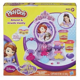 Disney Sofia the First Play Doh Amulet and Jewels Vanity Set Featuring