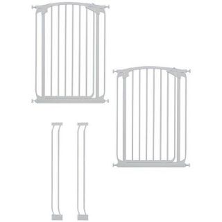 Dreambaby Chelsea Extra Tall Auto Close Security Gate Value Pack with 2 Gates and 2 Extensions, White