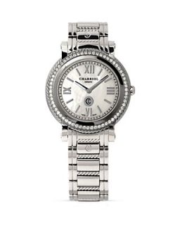 Charriol Parisii Small Round Diamond Steel Watch, 28mm