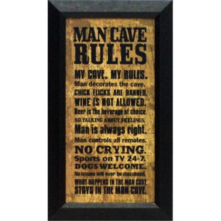 Artistic Reflections Man Cave Rules Framed Textual Art