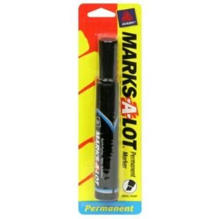 Avery Marks A Lot Permanent Marker, Chisel Point, Black, 1 marker