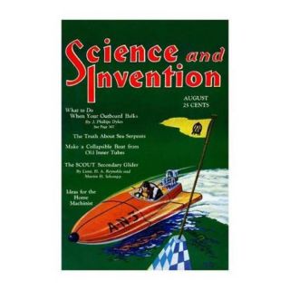 Science And Invention The Scout Secondary Glider Print (Black Framed Poster Print 20x30)