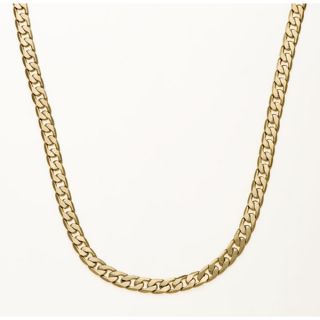 Simon Frank 14k Yellow Gold or Silver Overlay 7mm Cuban Necklace (24