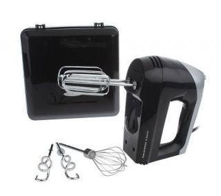 CooksEssentials 5 Speed Hand Mixer with Storage Case & Attachments —
