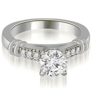 AMCOR   0.83 cttw. 14K White Gold Round Cut Diamond Engagement Set (I1