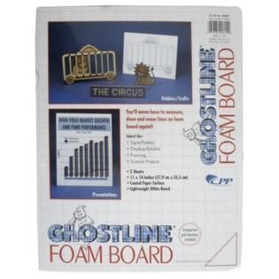 Ghostline Ghostline Foam Board, 11x14 inches, White, 2 boards   Office
