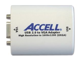 Accell J093B 001F UltraVideo USB 2.0 to VGA Adapter