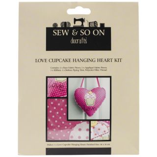 Sew & So On Hanging Heart Kit Love Cupcake   16252855  