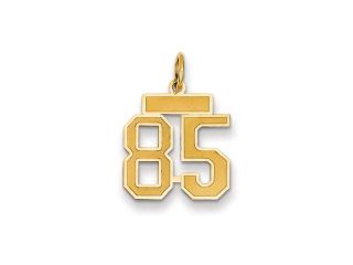 The Jersey Small Jersey Style Number 85 Pendant in 14K Yellow Gold
