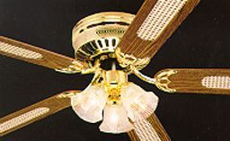 Encon Industries Casanova 42 4 Bld Ceiling Fan Pol. Brass —