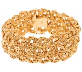 Vicenza Gold 7 1/4 Bold Woven Bracelet 14K Gold, 25.3g —