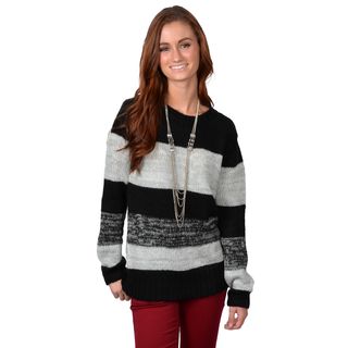 Journee Collection Womens Long Sleeve Striped Sweater