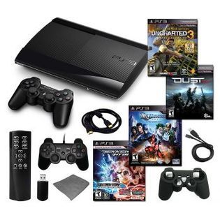 Sony  Playstation 3 Slim 250GB Bundle with 4 Games and Accessories