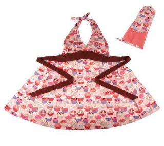 Kitsch*n Glam Apron with Matching Oven Mitt —