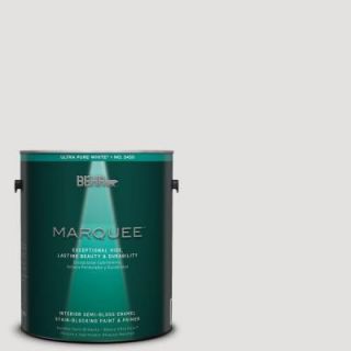 BEHR MARQUEE 1 gal. #MQ3 4 Quiet on the Set One Coat Hide Semi Gloss Enamel Interior Paint 345001
