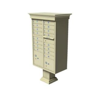 Florence Vital 1570 16 Mailboxes 2 Parcel Lockers 1 Outgoing Pedestal Mount Cluster Box Unit 1570 16VSD