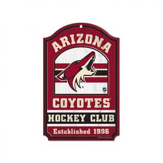 NHL Team Logo 11" x 17" Antique Wood Finish Sign   Phoenix Coyotes   7800704