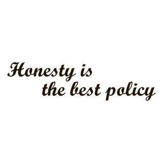 Honesty Is The Best Policy Quote Vinyl Wall Art   16199444